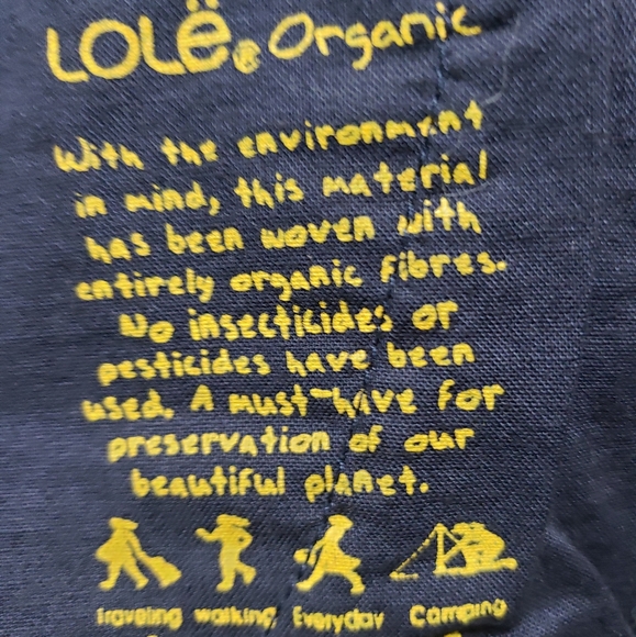 Lolé Organic Recycled Fibre Flared Leg Stretch Denim Yellow Threading S-12 NWOT - Picture 9 of 10